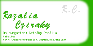 rozalia cziraky business card