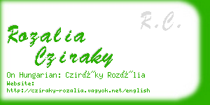 rozalia cziraky business card